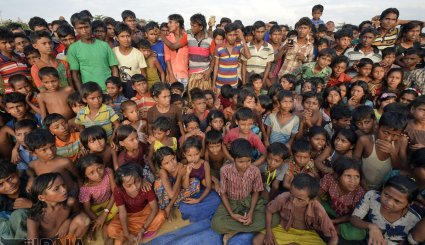 اجرای نمایش «درام ترسیم»برای کودکان اردوگاه پناهندگان روهینگیا