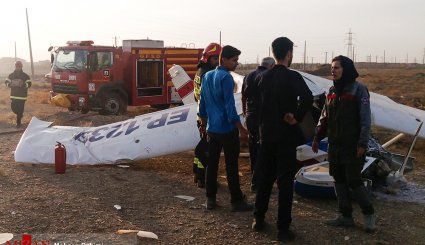 سقوط هواپیمای تفریحی آموزشی در گلبهار-مشهد
