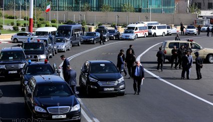 تصاویری از ورود و اسکورت پوتین در فرودگاه مهرآباد تهران