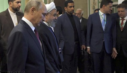 دیدار روسای جمهوری ایران و روسیه + تصاویر