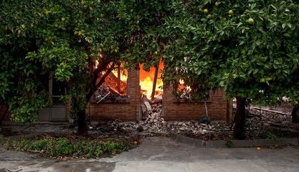 آتش سوزی کارخانه اکریلتاب -بهشهر + تصاویر