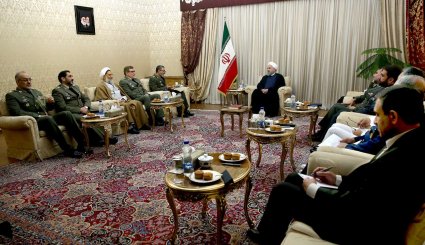 دیدار فرماندهان ارشد ارتش با روحانی + تصاویر