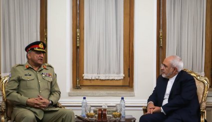 دیدار فرمانده ارتش پاکستان با وزیر امور خارجه + تصاویر