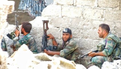 بالصور، قوات الجيش السوري في حي جوبر 
