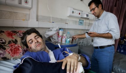 رسیدگی به مصدومان حادثه زلزله کرمانشاه + تصاویر