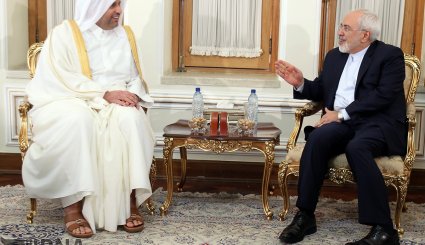 دیدار وزیر اقتصاد و تجارت قطر با ظریف