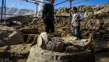 تصاویر/ کاوش‌های باستان‌شناسی در میدان امام خمینی(ره) همدان