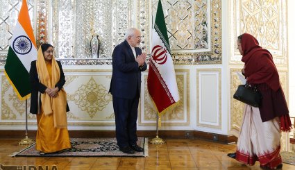 تصاویر دیدار وزیر خارجه هند با جواد ظریف