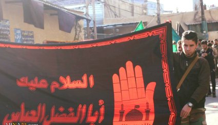تشییع پیکر شهید مدافع حرم در منطقه زینبیه دمشق