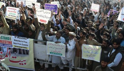 به آتش کشیدن تصویر ترامپ در پاکستان