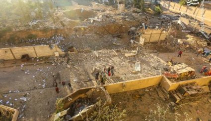 بمباران نوار غزه توسط رژیم اشغالگر