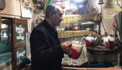 سوق السجاد و الأنتيكه في كاشان في ايران 