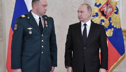 تصاویر/ دیدار پوتین با نظامیان فرستاده به سوریه