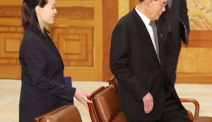 دیدار تاریخی رئیس‌جمهوری کره‌جنوبی با خواهر کیم جونگ اون + تصاویر