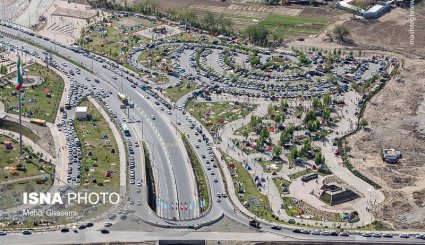 تصاویر هوایی از سیزده بدر در تهران