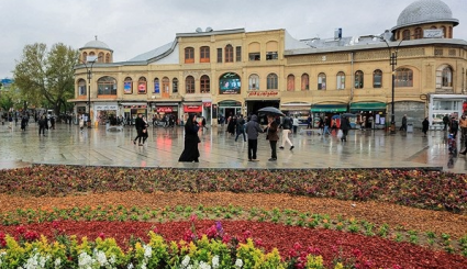 الامطار الربيعية في مدينة همدان غرب ايران