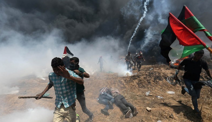 استمرار الاحتجاجان في غزة  على نقل السفارة الامريكية للقدس