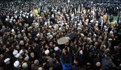 مراسم التشييع والصلاة على جثمان رئيس مجمع تشخيص مصلحة النظام آية الله السيد محمود هاشمي شاهرودي