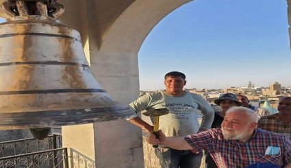 بالصور.. 'أجراس الكنائس' تدوي في الموصل بعد صمت 7 سنوات