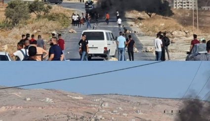 مستوطنون يهاجمون مركبات المواطنين شرق نابلس+ صور