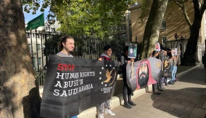 اعتصام حاشد في لندن احتجاجا على انتهاكات حقوق الإنسان في السعودية
