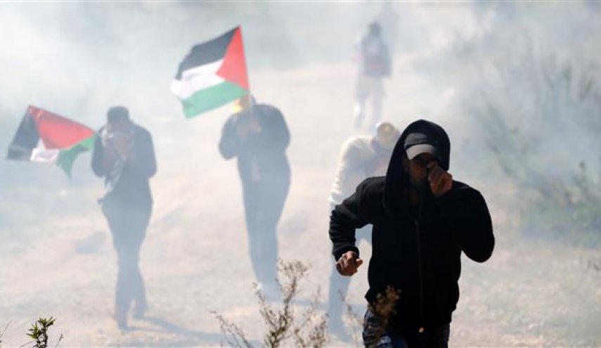 درگیری فلسطینی ها با نظامیان اشغالگر در غرب رام الله