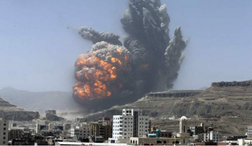 حمله جنگنده های ائتلاف متجاوز سعودی به صعده و تعز