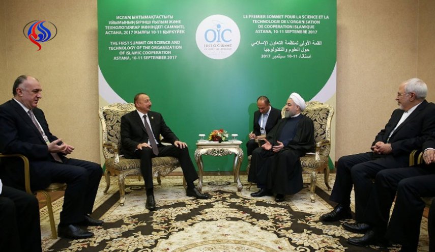 دیدار روحانی با رییس جمهور آذربایجان در آستانه