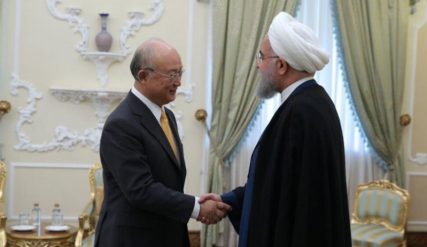 الرئيس روحاني يستقبل امانو