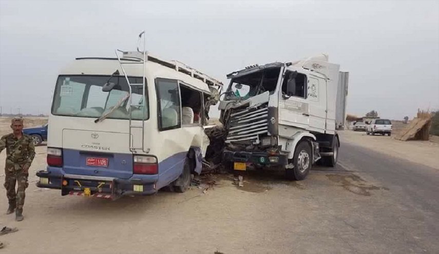 اصابة 15 من الزوار الايرانيين بحادث سير في ميسان جنوبي العراق