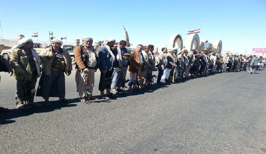 وقفة احتجاجية بمحافظة ريمة اليمنية للتنديد بجرائم العدوان