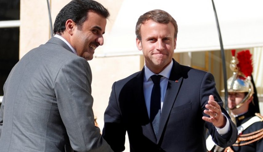 French president arrives in Qatar amid Arab boycott of Doha

