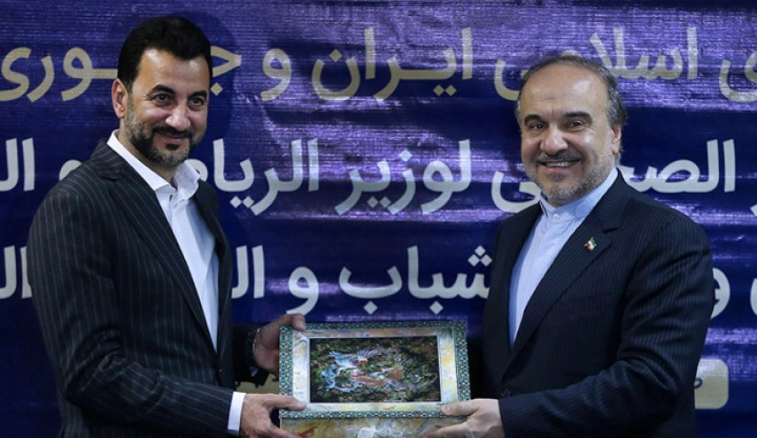 وزيرا الرياضة والشباب الايراني والعراقي يؤكدان على تطوير التعاون الثنائي