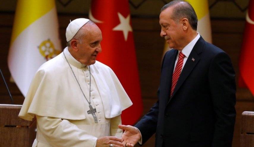 تماس تلفنی اردوغان و پاپ فرانسیس درباره قدس