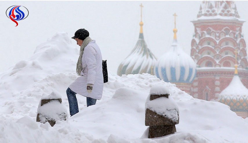 بارش برف بی سابقه در مسکو