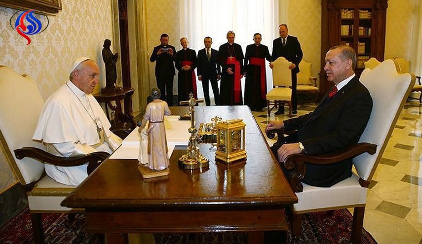 دیدار اردوغان با رهبر کاتولیک های جهان در واتیکان