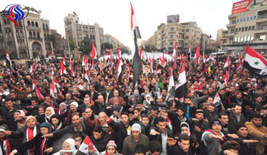 تجمع مردم سوریه علیه حضور آمریکا در کشورشان