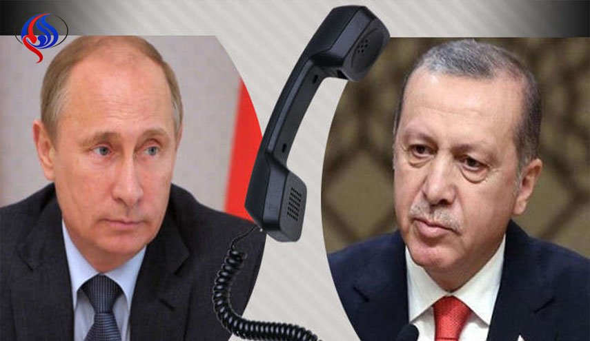 أردوغان يبحث مع بوتين تطورات عفرين هاتفيا.. 