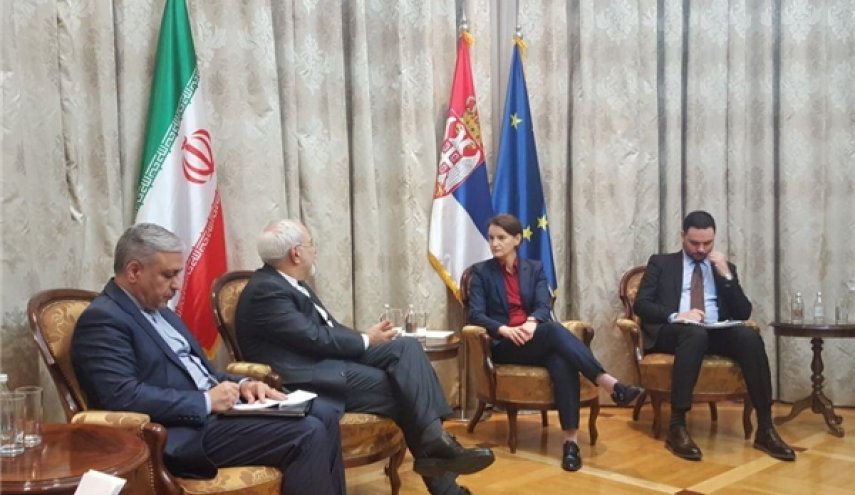 دیدار و گفت‌وگوی ظریف با نخست‌وزیر صربستان