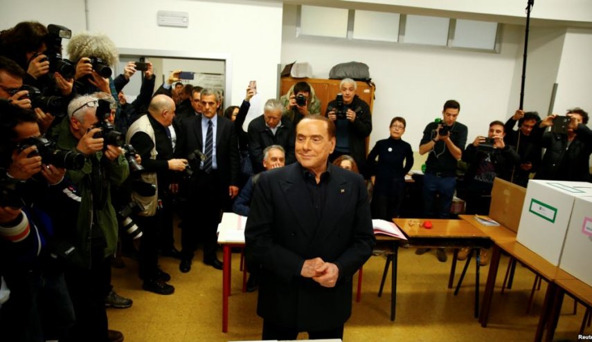 ائتلاف راست و راست افراطی به رهبری برلوسکونی پیشتاز انتخابات ایتالیا

