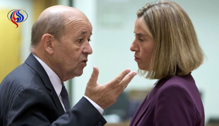 چرا وزیر خارجه فرانسه نشست بروکسل را ترک کرد؟/ مخالفت موگرینی با لودریان برای تحریم ایران 