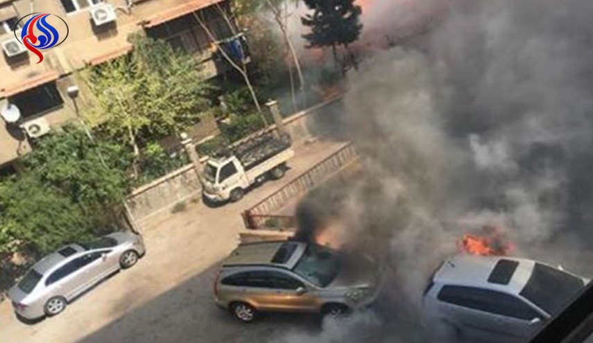 بالصور..الدمار الذي خلفته قذائف ارهابيي الغوطة على شارع فارس الخوري بدمشق