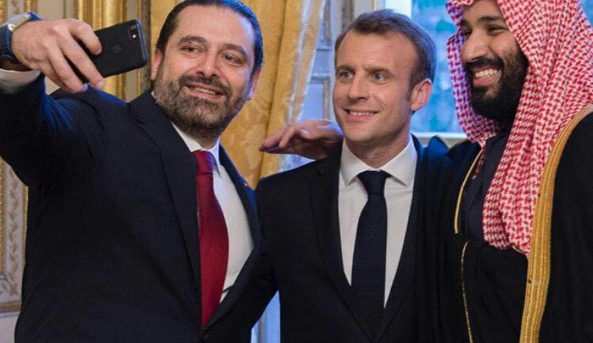سلفی سعد حریری با ماکرون و بن سلمان در حاشیه سفر ولیعهد عربستان به فرانسه