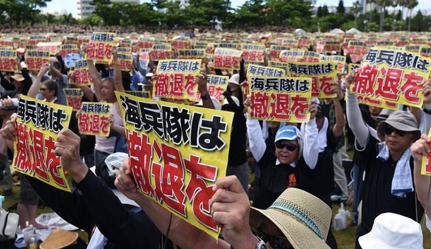 جابجایی پایگاه نظامی آمریکا اعتراض مردم ژاپن را به همراه داشت