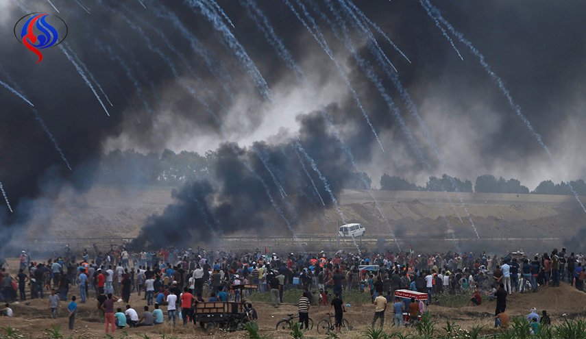 1143 مصابا برصاص وغاز الاحتلال الاسرائيلي بغزة