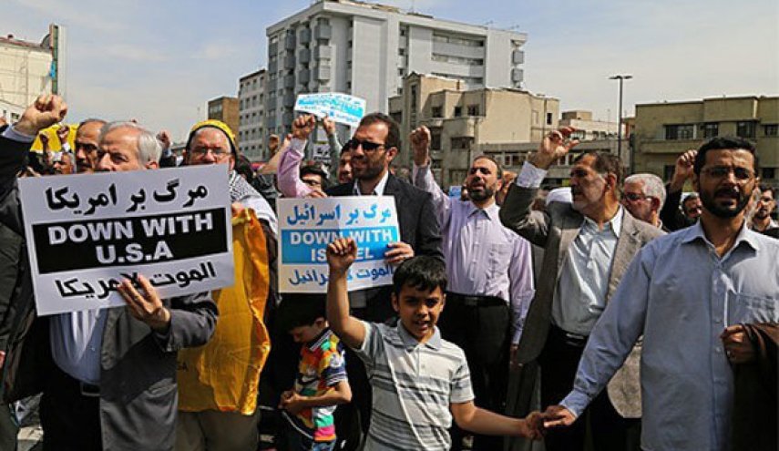 تظاهرات خشم تهرانی ها علیه آمریکا و رژیم صهیونیستی