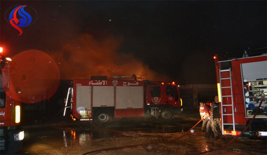 حريق في ساحة الطيران وسط بغداد