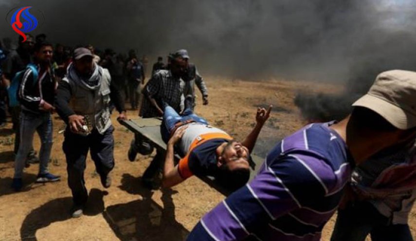 اصابة برصاص الاحتلال وحالات اختناق على حدود غزة

