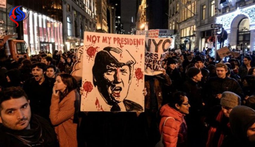 تظاهرة غضب في نيويورك ضد 