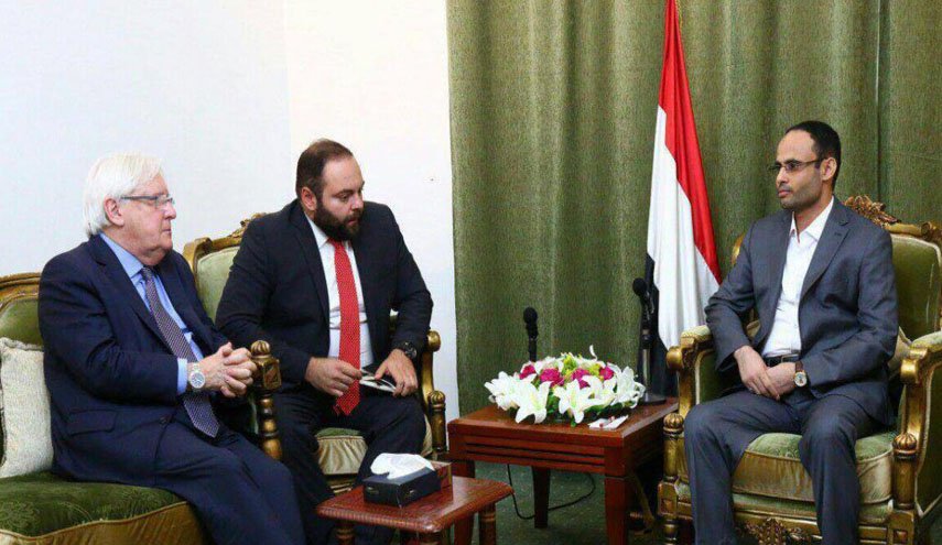 رئيس المجلس السياسي في اليمن يستقبل المبعوث الأممي 
